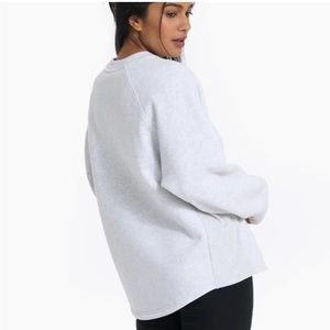 VUORI Heather Gray Restore Oversized Crewneck L